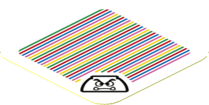 Sticker 1.8 x 1.8 with Bar Code and Goomba