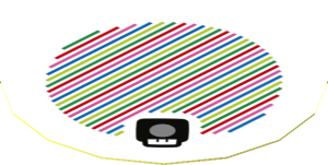 Sticker 1.8 x 1.8 with Bar Code and Poison Mushroom