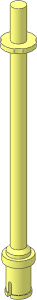 Bar  8L with Stop Rings and Pin - Flat End