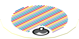 Sticker 1.8 x 1.8 with Bar Code and Fruit