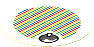 Sticker 1.8 x 1.8 with Bar Code and Fruit
