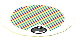 Sticker 1.8 x 1.8 with Bar Code and Fruit