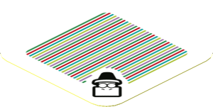 Sticker 1.8 x 1.8 with Bar Code and Kamek