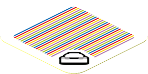 Sticker 1.8 x 1.8 with Bar Code and Cake