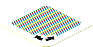 Sticker 1.8 x 1.8 with Bar Code and 2 Arrows