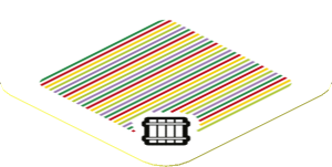 Sticker 1.8 x 1.8 with Bar Code and Raft