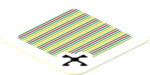 Sticker 1.8 x 1.8 with Bar Code and Rotating Platforms