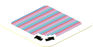 Sticker 1.8 x 1.8 with Bar Code and 2 Arrows