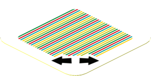 Sticker 1.8 x 1.8 with Bar Code and 2 Arrows