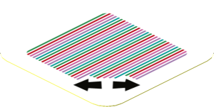 Sticker 1.8 x 1.8 with Bar Code and Double Arrows
