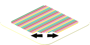 Sticker 1.8 x 1.8 with Bar Code and Double Arrows