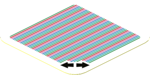 Sticker 1.8 x 1.8 with Bar Code and Double Arrows