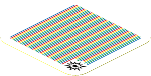 Sticker 1.8 x 1.8 with Bar Code and Explosion