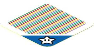 Sticker 1.8 x 1.8 with Bar Code and Super Star Block