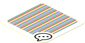 Sticker 1.8 x 1.8 with Bar Code and Yoshi Speech Bubble with Ellipsis