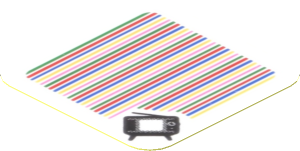 Sticker 1.8 x 1.8 with Bar Code and Television (TV)