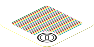 Sticker 1.8 x 1.8 with Bar Code and Coin