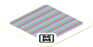 Sticker 1.8 x 1.8 with Bar Code and Whomp