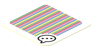Sticker 1.8 x 1.8 with Bar Code and Toadette Speech Bubble with Ellipsis