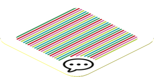 Sticker 1.8 x 1.8 with Bar Code and Toad Speech Bubble with Ellipsis