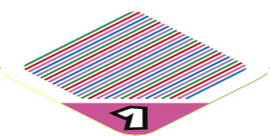 Sticker 1.8 x 1.8 with Bar Code and Number 1 Block