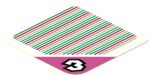 Sticker 1.8 x 1.8 with Bar Code and Number 3 Block