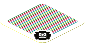 Sticker 1.8 x 1.8 with Bar Code and Thwomp