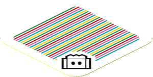 Sticker 1.8 x 1.8 with Bar Code and Lava Bubble