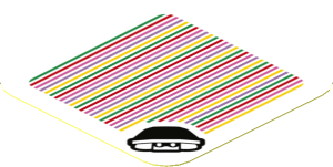 Sticker 1.8 x 1.8 with Bar Code and Buzzy Beetle