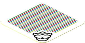 Sticker 1.8 x 1.8 with Bar Code and Bowser