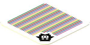 Sticker 1.8 x 1.8 with Bar Code and Ninji