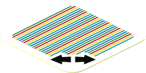 Sticker 1.8 x 1.8 with Bar Code and Double Arrows