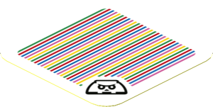 Sticker 1.8 x 1.8 with Bar Code and Bone Goomba