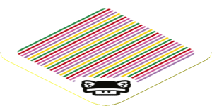 Sticker 1.8 x 1.8 with Bar Code and Para-Beetle