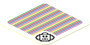 Sticker 1.8 x 1.8 with Bar Code and Foo