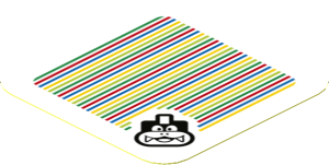 Sticker 1.8 x 1.8 with Bar Code and Larry