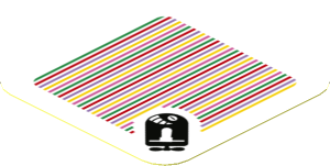 Sticker 1.8 x 1.8 with Bar Code and Torpedo Ted