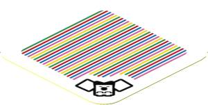 Sticker 1.8 x 1.8 with Bar Code and Swoop