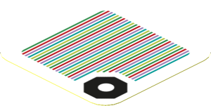 Sticker 1.8 x 1.8 with Bar Code and Octagon with Circle Cutout