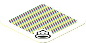 Sticker 1.8 x 1.8 with Bar Code and Boss Sumo Bro