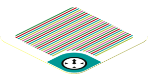 Sticker 1.8 x 1.8 with Bar Code and Time Block