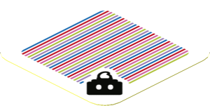 Sticker 1.8 x 1.8 with Bar Code and Bob-omb