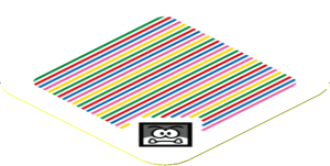 Sticker 1.8 x 1.8 with Bar Code and Galoomba