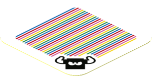 Sticker 1.8 x 1.8 with Bar Code and Bully