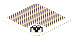 Sticker 1.8 x 1.8 with Bar Code and Scaredy Rat