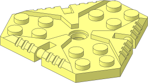 Plate  6 x  6 Hexagonal with Pin Hole and Handles