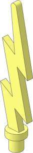 Minifig Lightning Bolt with Rim