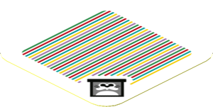 Sticker 1.8 x 1.8 with Bar Code and Rocky Wrench