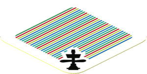 Sticker 1.8 x 1.8 with Bar Code and Bowser's Airship Mast