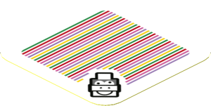 Sticker 1.8 x 1.8 with Bar Code and Mechakoopa